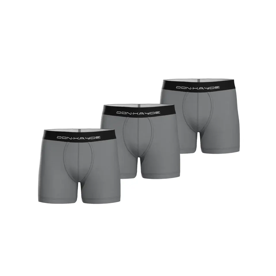 Don-Kayde Micromodal Antrasit Gri Renk 3'lü Erkek Boxer Paketi