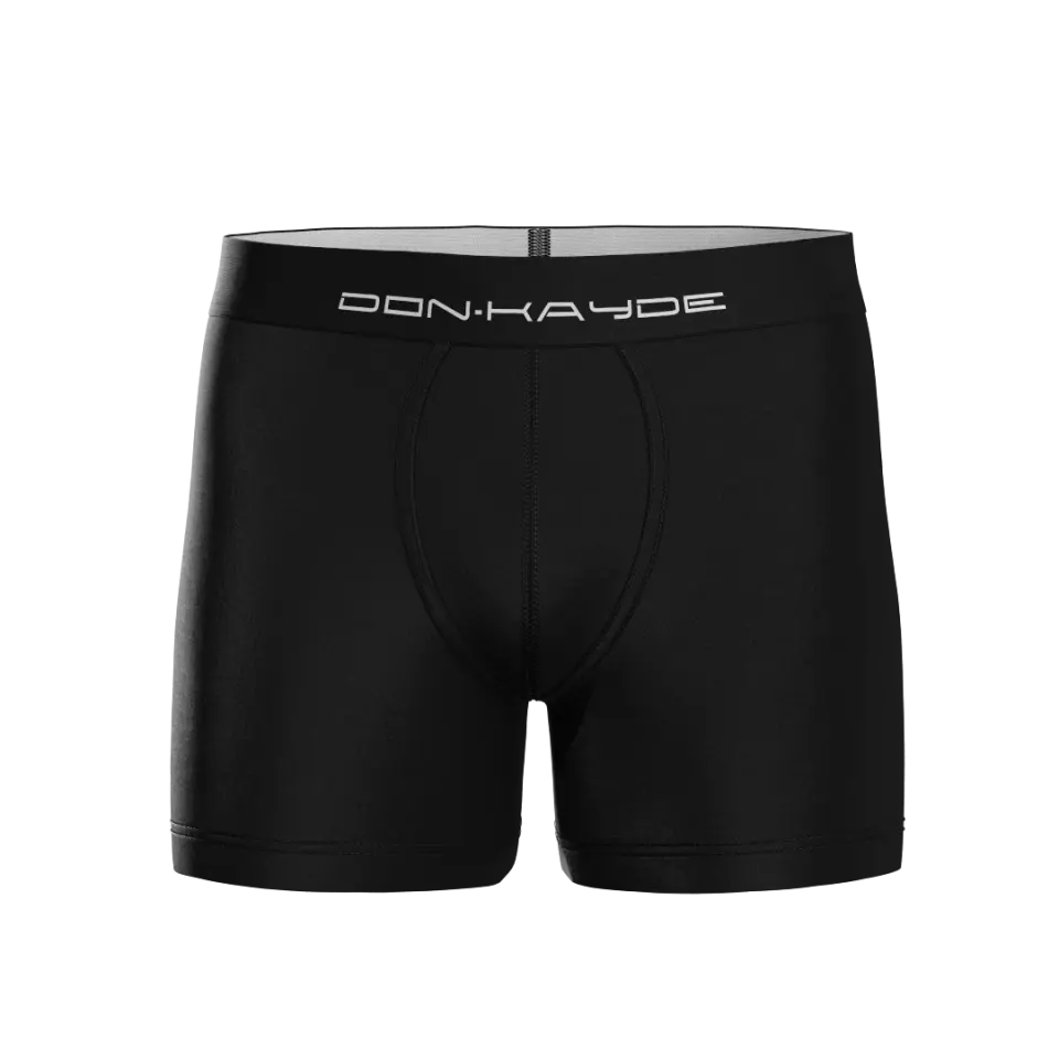 Don-Kayde Micromodal Siyah Renk 3'lü Erkek Boxer Paketi